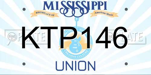 KTP146 Mississippi License Plate