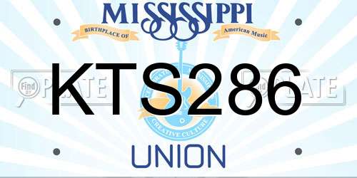 KTS286 Mississippi License Plate