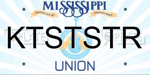 KTSTSTR Mississippi License Plate