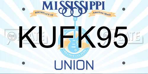 KUFK95 Mississippi License Plate