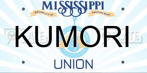 KUMORI Mississippi License Plate