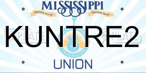 KUNTRE2 Mississippi License Plate