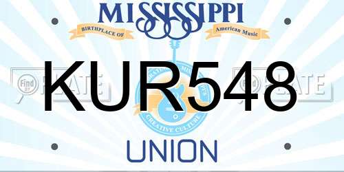 KUR548 Mississippi License Plate