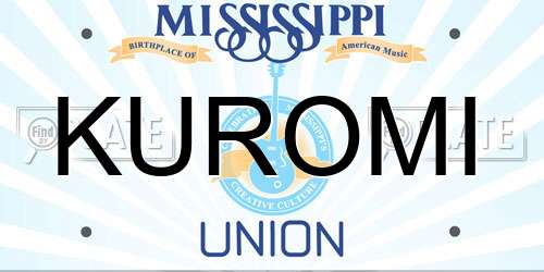 KUROMI Mississippi License Plate