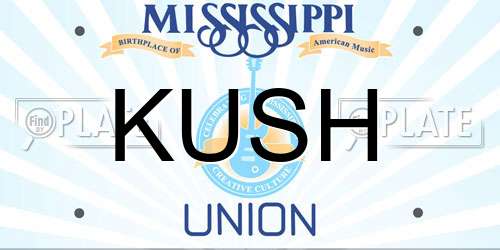 KUSH Mississippi License Plate