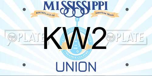 KW2 Mississippi License Plate