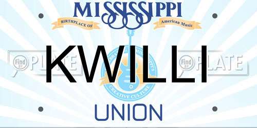 KWILLI Mississippi License Plate