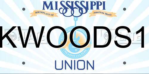 KWOODS1 Mississippi License Plate