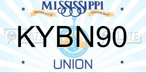 KYBN90 Mississippi License Plate