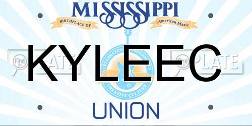 KYLEEC Mississippi License Plate