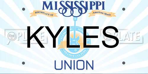 KYLES Mississippi License Plate