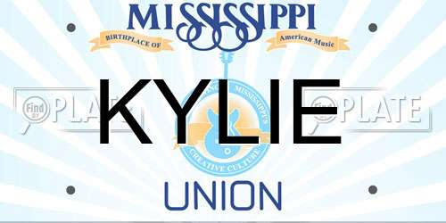 KYLIE Mississippi License Plate