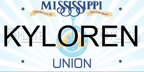 KYLOREN Mississippi License Plate