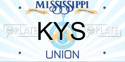 KYS Mississippi License Plate