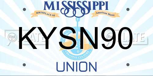 KYSN90 Mississippi License Plate