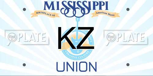 KZ Mississippi License Plate