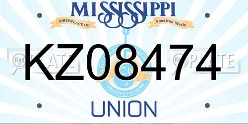 KZ08474 Mississippi License Plate
