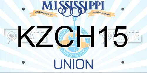 KZCH15 Mississippi License Plate