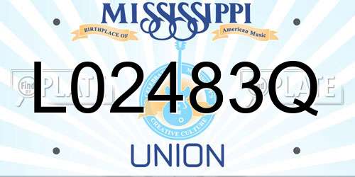 L02483Q Mississippi License Plate