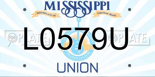 L0579U Mississippi License Plate