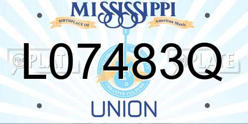 L07483Q Mississippi License Plate