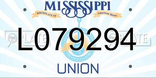 L079294 Mississippi License Plate