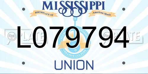 L079794 Mississippi License Plate
