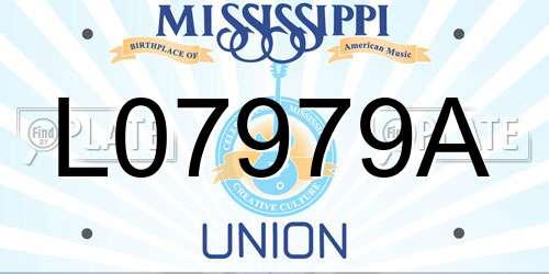 L07979A Mississippi License Plate