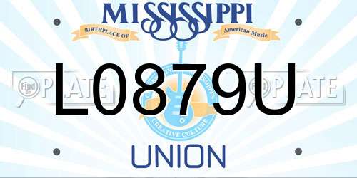 L0879U Mississippi License Plate
