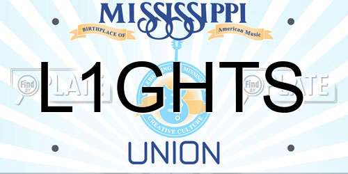 L1GHTS Mississippi License Plate