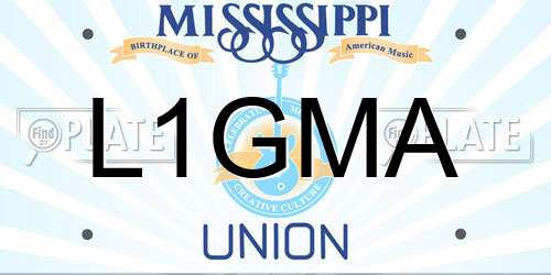 L1GMA Mississippi License Plate