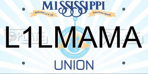 L1LMAMA Mississippi License Plate