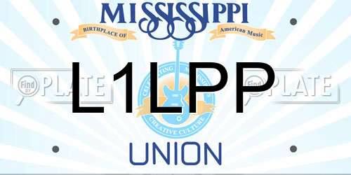 L1LPP Mississippi License Plate