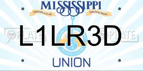 L1LR3D Mississippi License Plate
