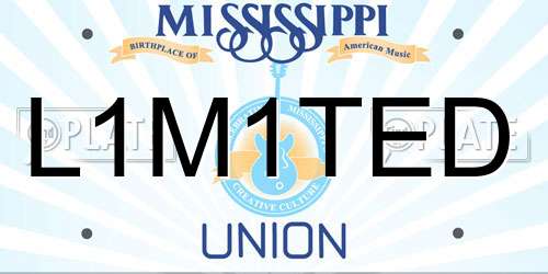 L1M1TED Mississippi License Plate