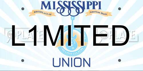 L1MITED Mississippi License Plate