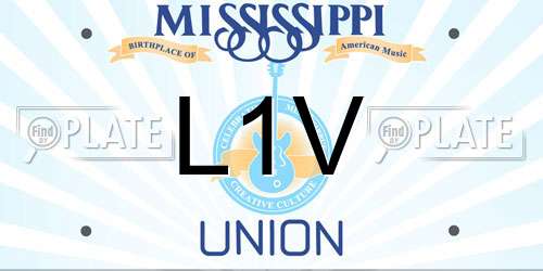 L1V Mississippi License Plate