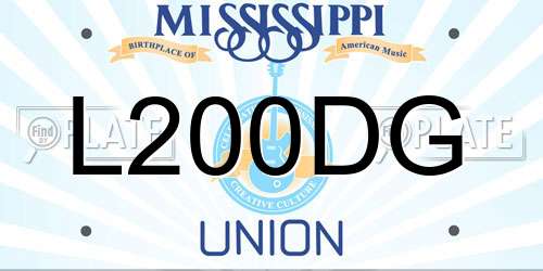L200DG Mississippi License Plate