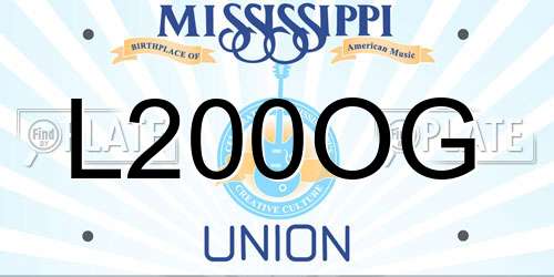L200OG Mississippi License Plate