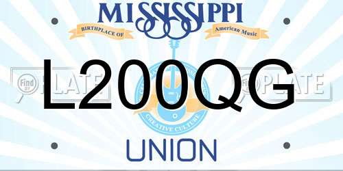L200QG Mississippi License Plate