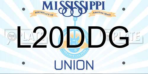 L20DDG Mississippi License Plate