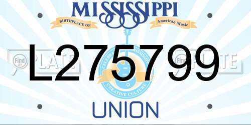L275799 Mississippi License Plate