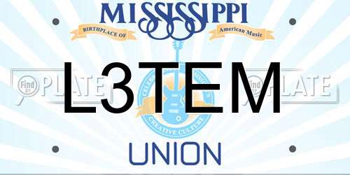L3TEM Mississippi License Plate