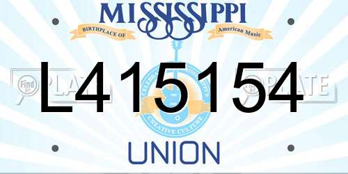L415154 Mississippi License Plate