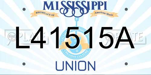 L41515A Mississippi License Plate