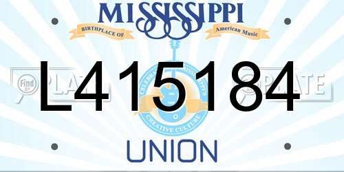 L415184 Mississippi License Plate