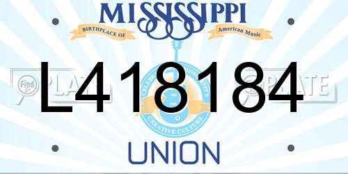 L418184 Mississippi License Plate
