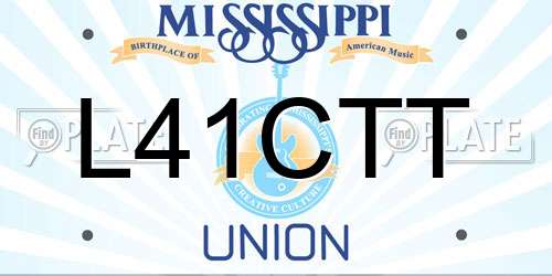 L41CTT Mississippi License Plate