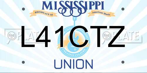 L41CTZ Mississippi License Plate