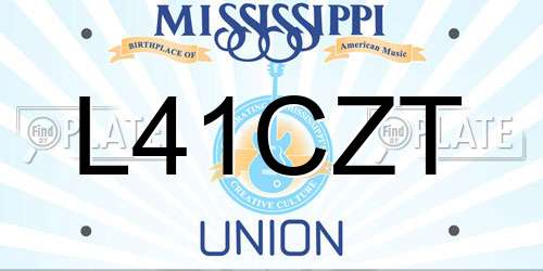 L41CZT Mississippi License Plate